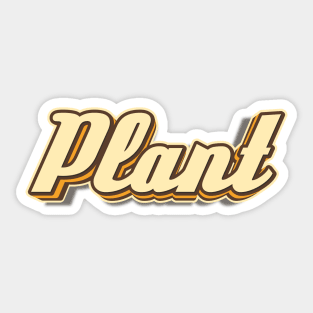 Plant typography Sticker